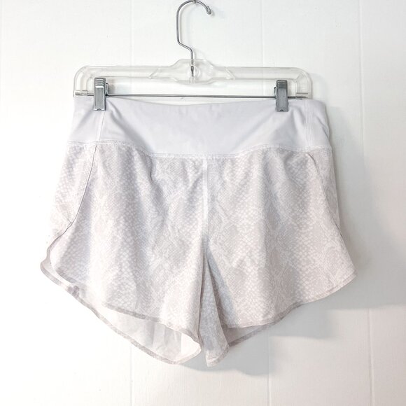 Athleta white cream runner short animal print Small - Picture 4 of 11